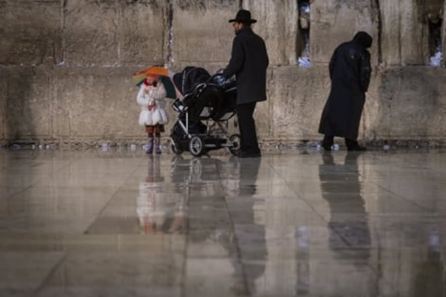 גשם בכותל המערבי בירושלים, ארכיון