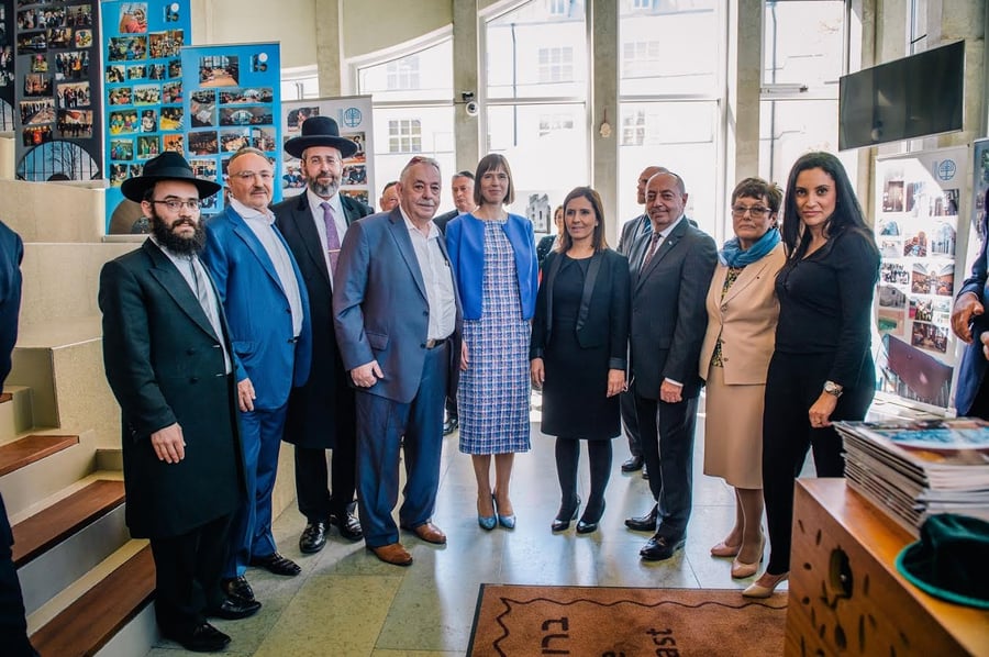נשיאת אסטוניה בנאום בביהכנ"ס: גאים בתחיית הקהילה היהודית