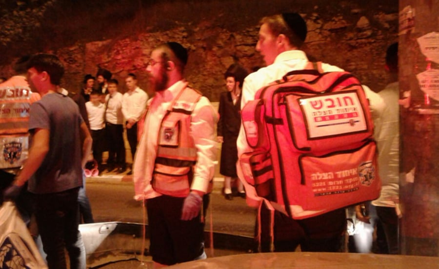 זירת התאונה הערב, בשדרות גולדה מאיר פינת שפע חיים בירושלים