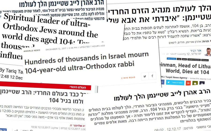 הכותרות בתקשורת הישראלית והעולמית