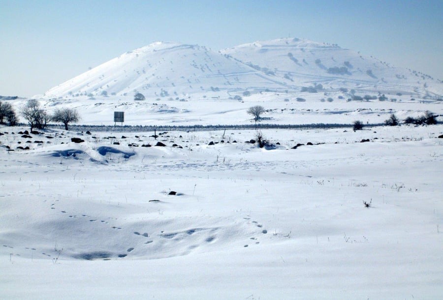 השלג ברמת הגולן והזרימות העזות בנחלי הצפון • צפו