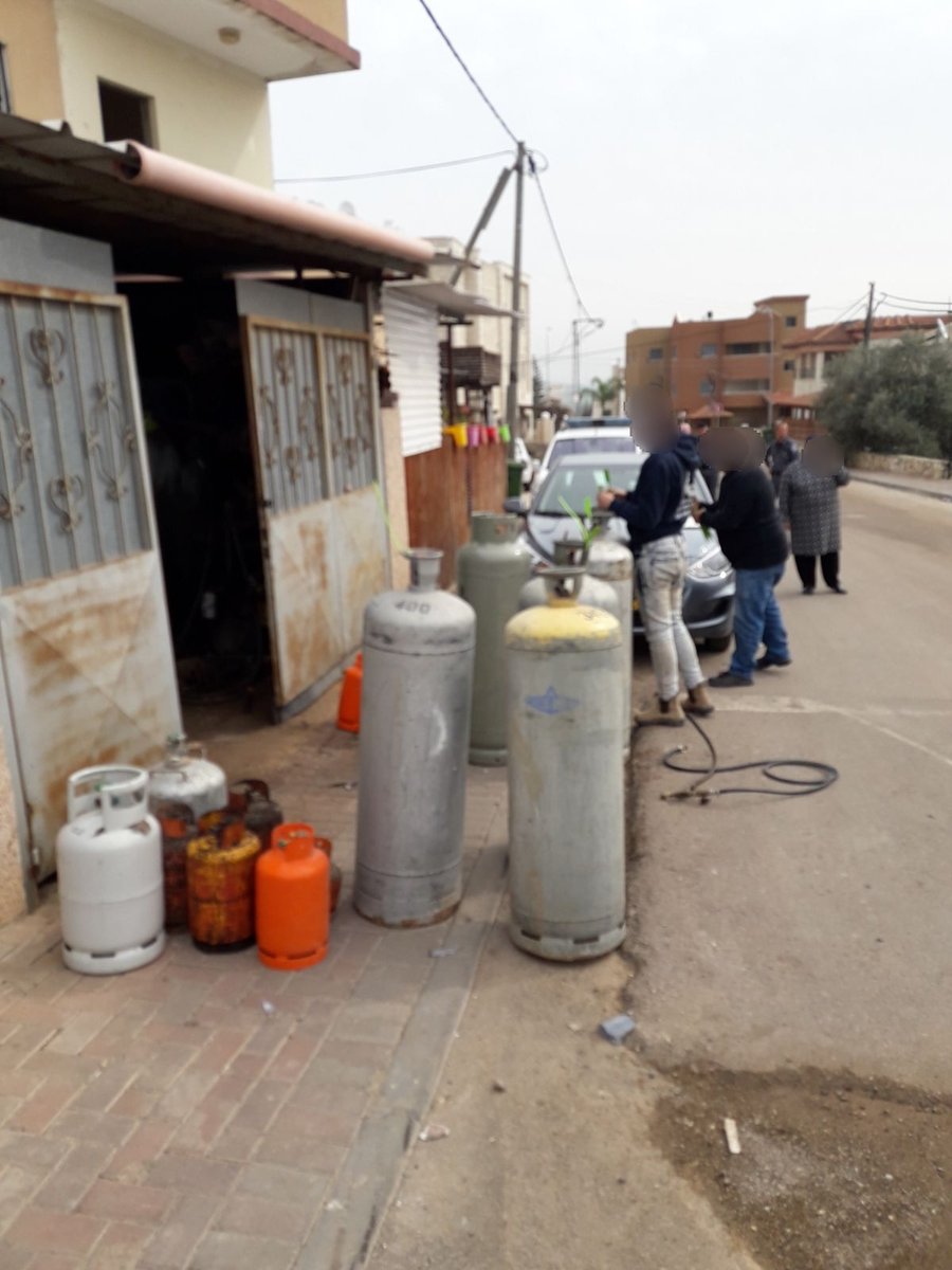 סכנה: 111 בלוני גז פיראטיים הוחרמו בגליל