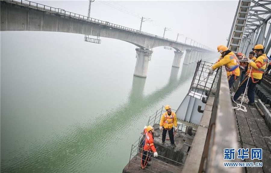 סין: כך בודקים את בטיחות הגשרים לפני העומס