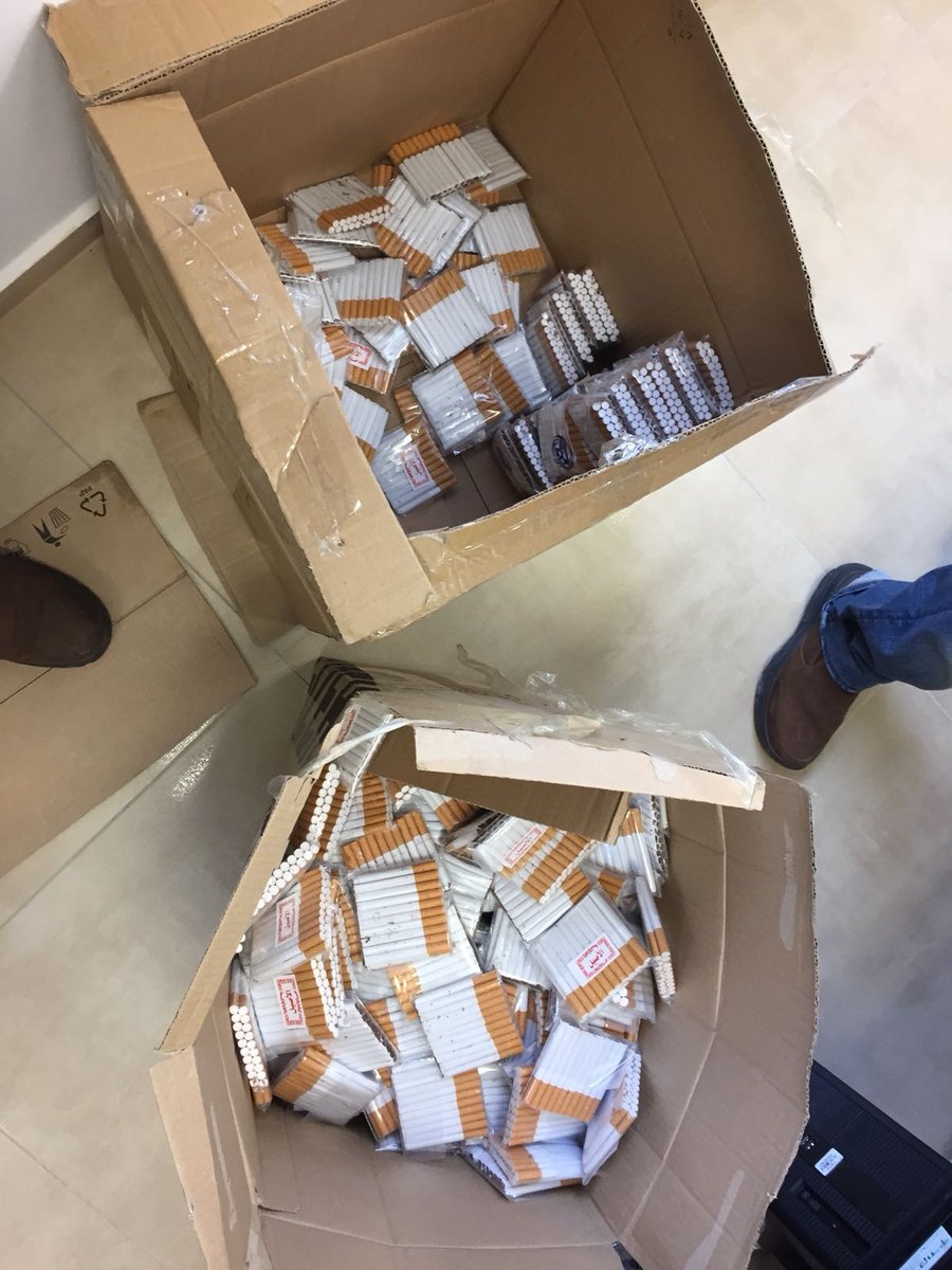 6700 חפיסות סיגריות נתפסו במעבר רנתיס • תיעוד