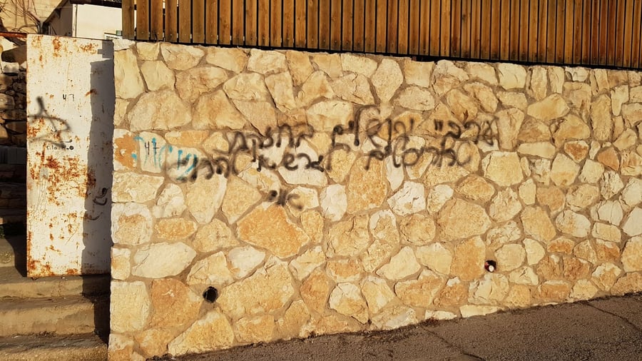 גרפיטי  בירושלים: "תנו לנו לטפל בהם" • צפו