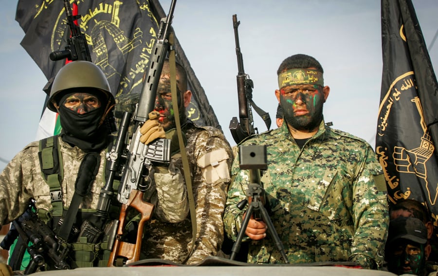 התרגיל הצבאי של הג'יהאד האסלאמי בעזה • צפו