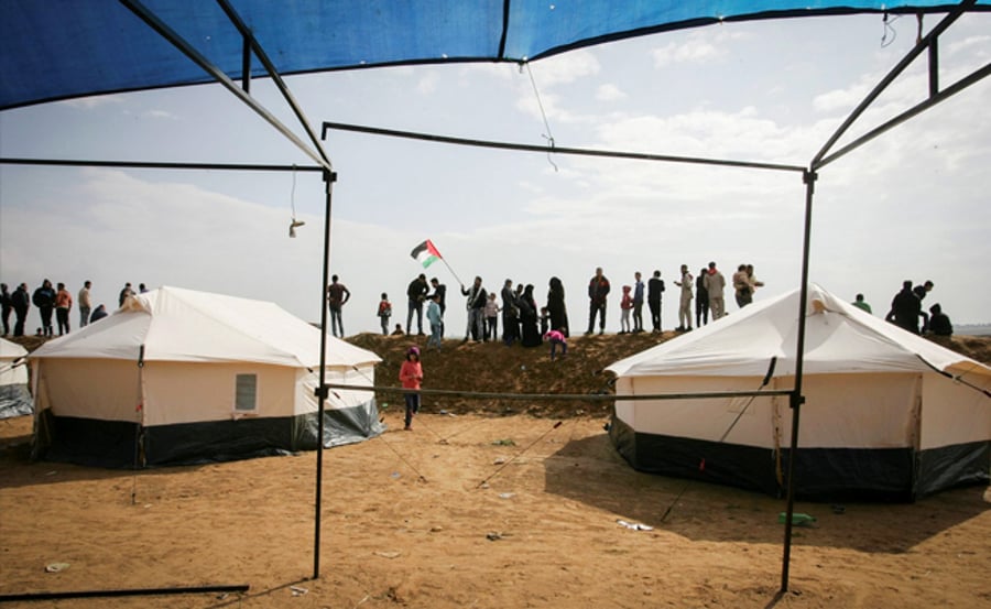 מחנה האוהלים בגבול רצועת עזה