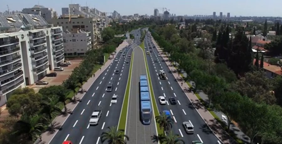 הדמיית הרכבת הקלה בתל אביב, הקו הסגול