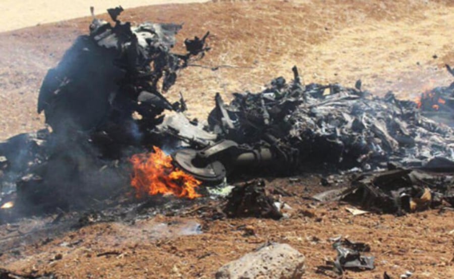 שרידי המטוס הסורי