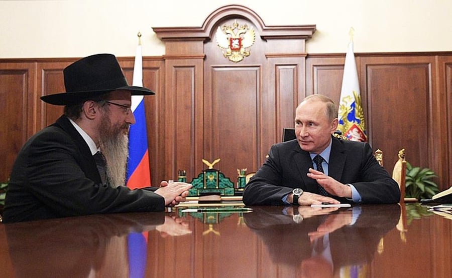 הרב לאזאר עם הנשיא פוטין