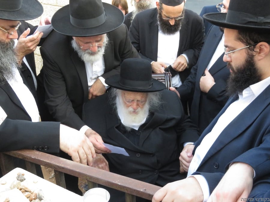 מרן שר התורה עלה לקברה של הרבנית • תיעוד