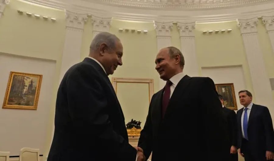 נתניהו ונשיא רוסיה פוטין בפגישתם במוסקבה