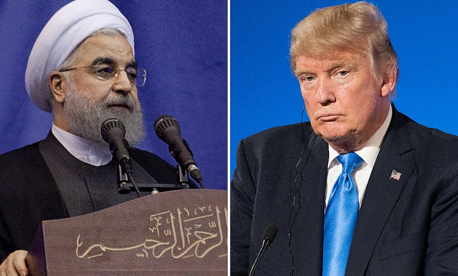 נשיא ארה"ב טראמם ונשיא איראן רוחאני