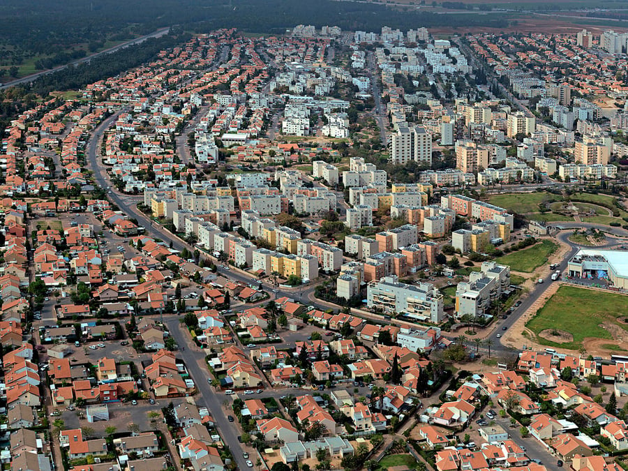 תמונה אווירית של העיר