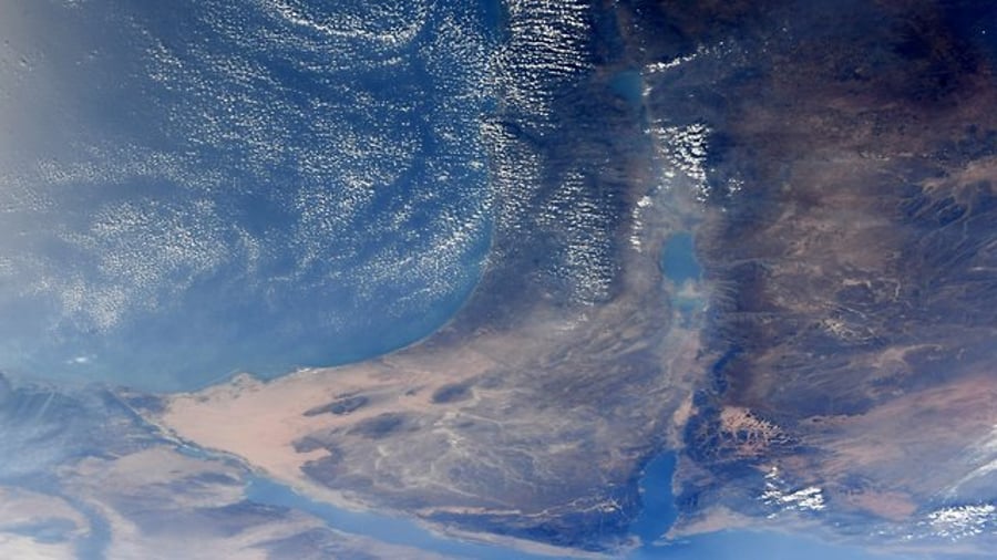 כך נראית ישראל מתחנת החלל הבינלאומית