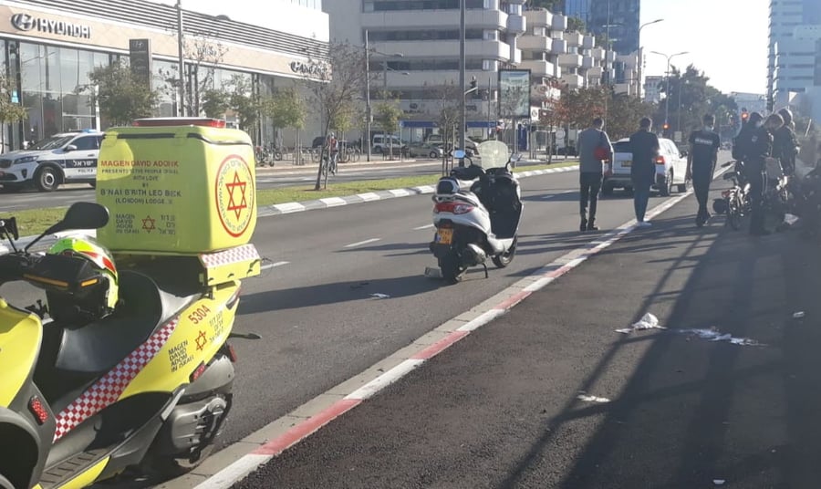 צעיר שרכב על קורקינט בתל אביב נפצע באורח קריטי