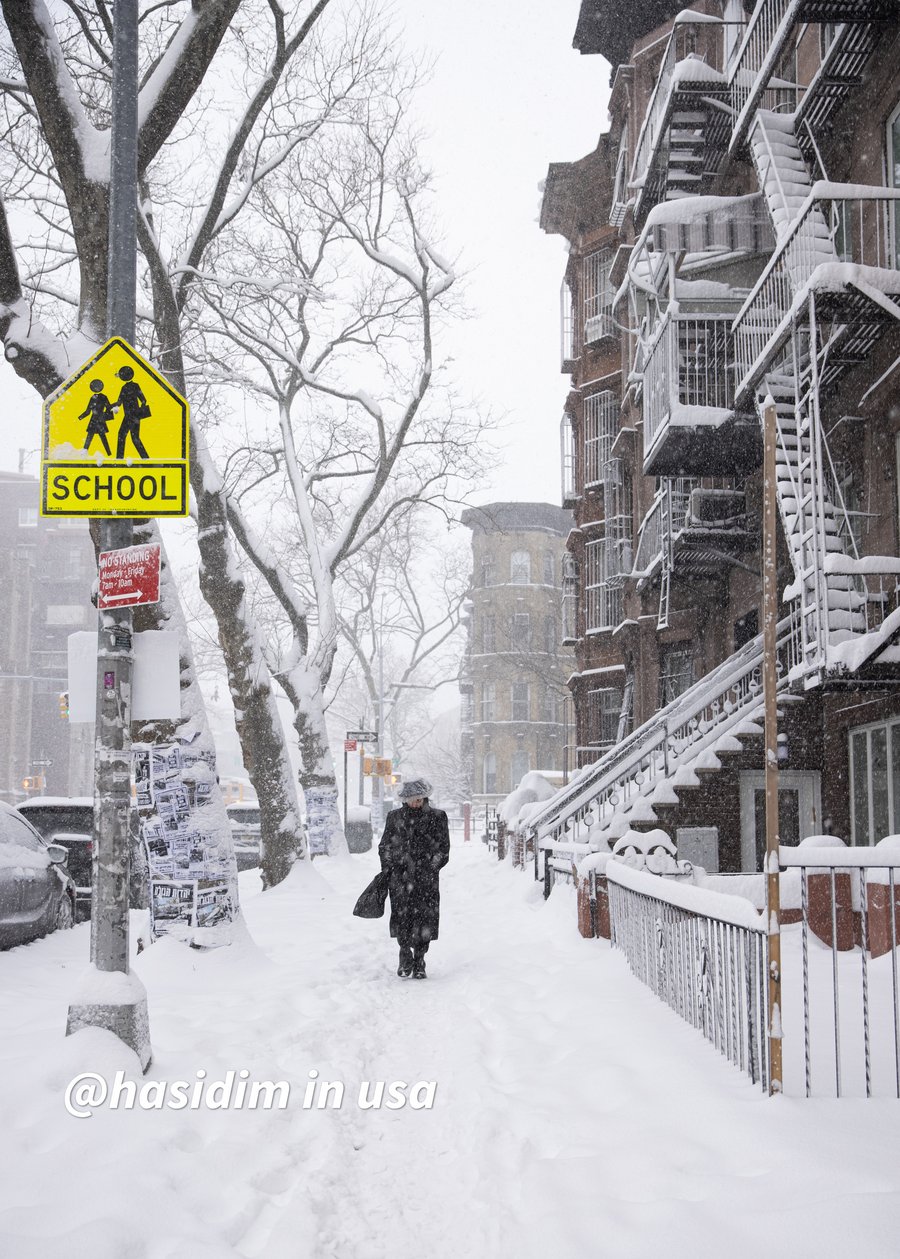 צפו במראה קסום: השכונות החרדיות בשלג
