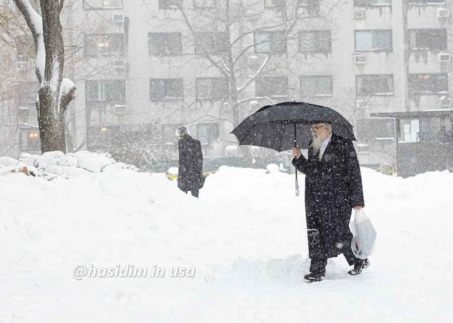 צפו במראה קסום: השכונות החרדיות בשלג