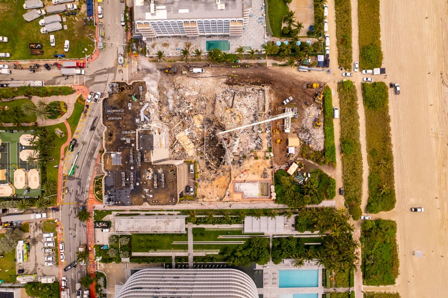 קריסת הבניין במיאמי: חמישה הרוגים, 158 - עדיין נעדרים