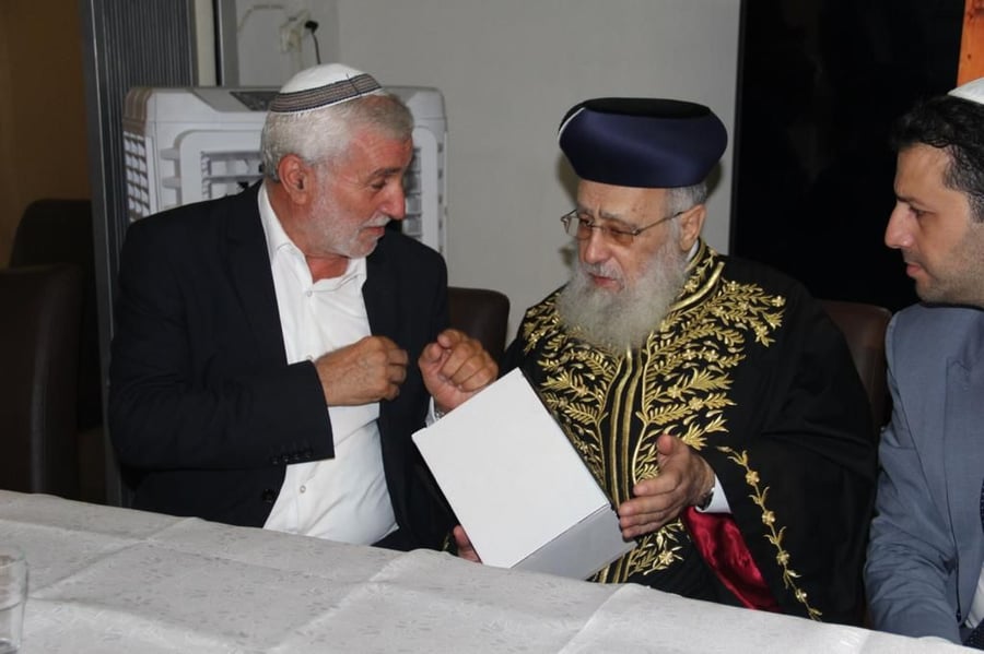 עם הרבנים הראשיים והנשיא: שיעור בביתה של ח"כ גמליאל