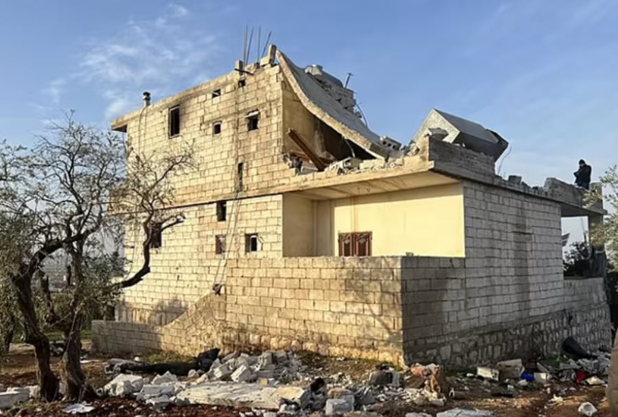 הבית שהופצץ