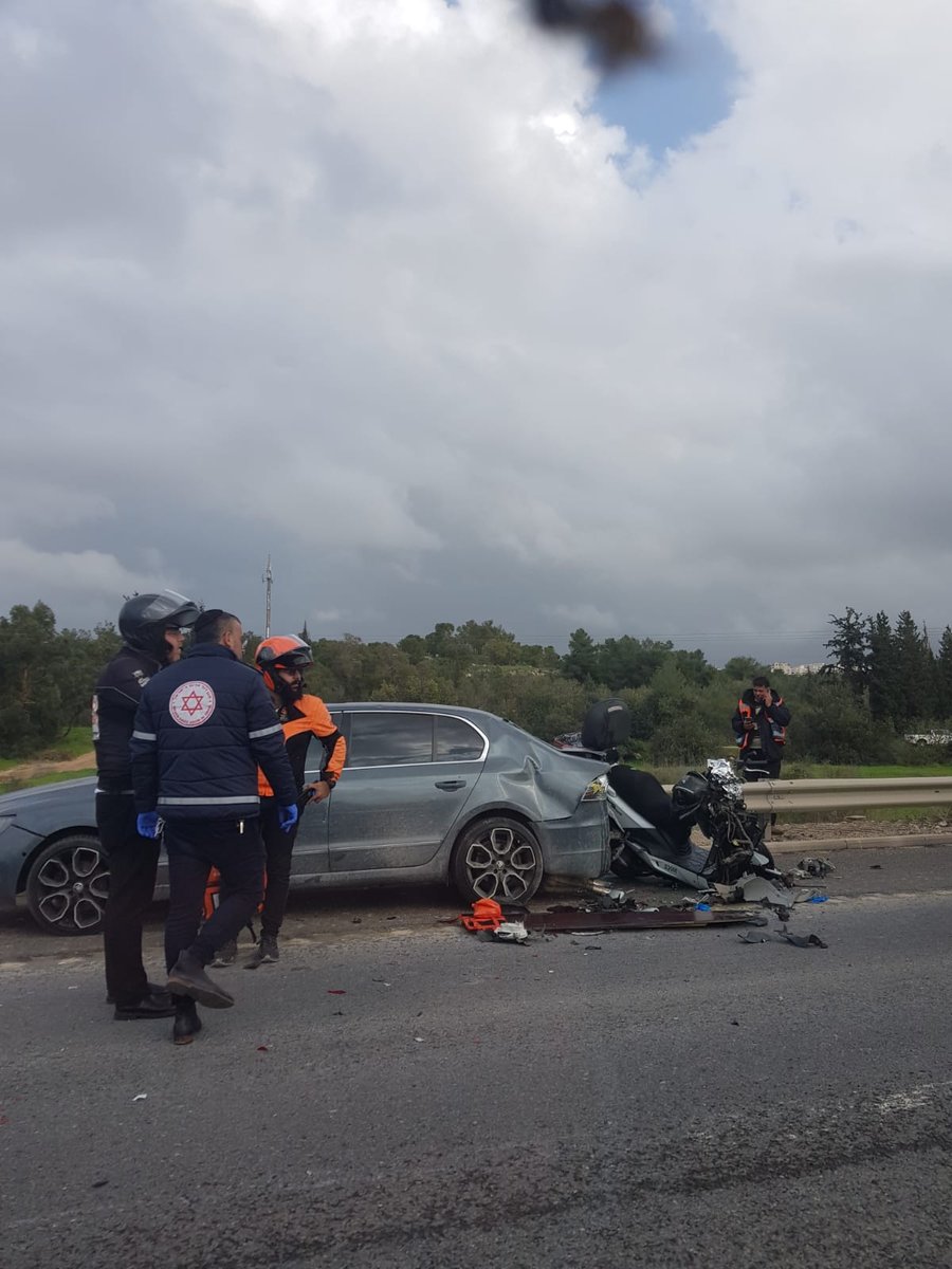 סמוך לאלעד: רוכב אופנוע חרדי נפצע בינוני