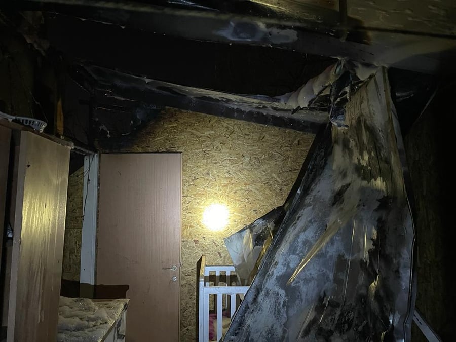 חשד להצתה מכוונת: בית המשפחה היהודית נשרף בשבת