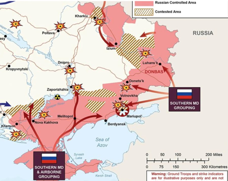רוסיה מפסידה ונערכת לתקוף; עדכון המפות