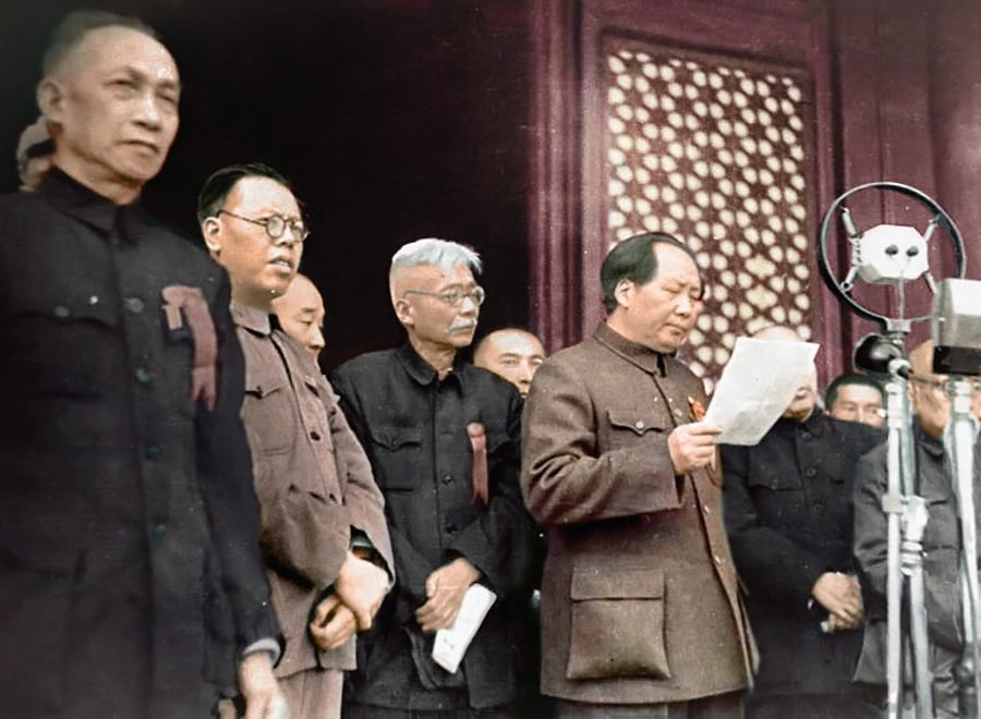 מאו מכריז על הקמת הרפובליקה העממית של סין