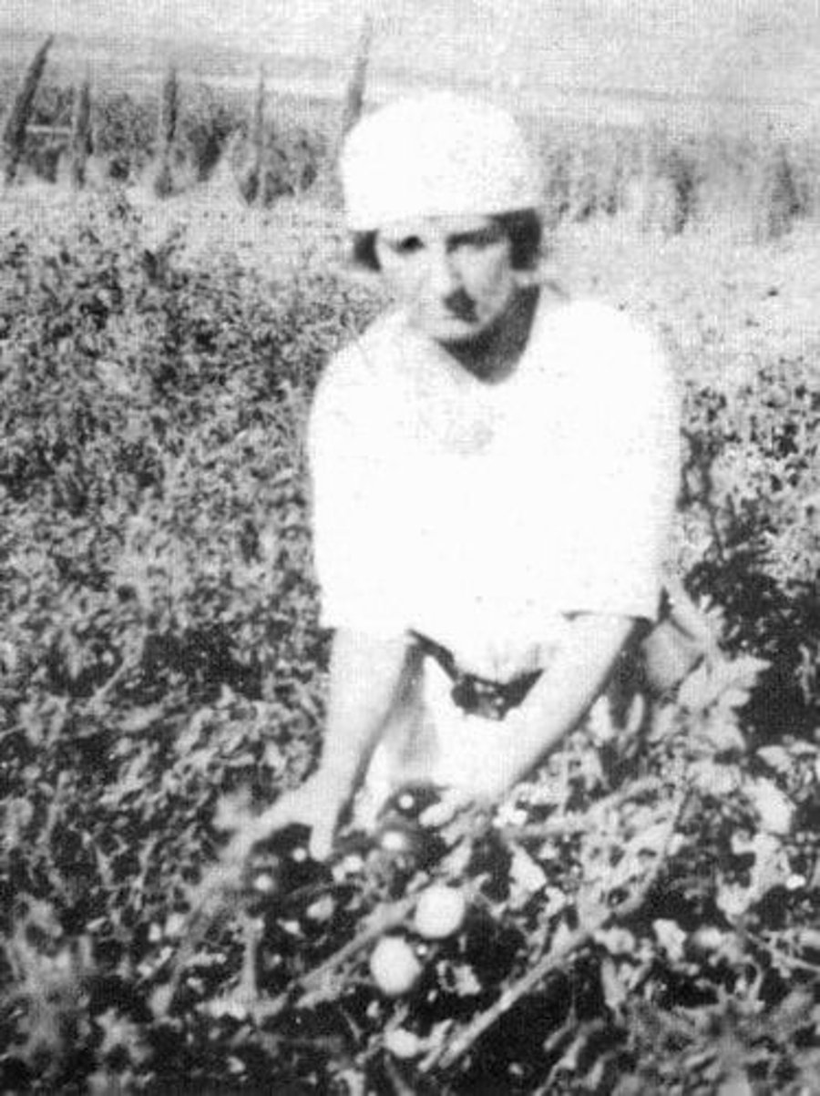 גולדה מאבוביץ, לימים רה"מ גולדה מאיר, עובדת באדמות קיבוץ מרחביה, 1921-24