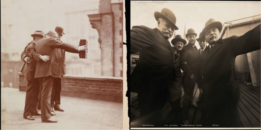 1920, ניו יורק: תמונת הסלפי הראשונה בהיסטוריה. המחזיקים במצלמה