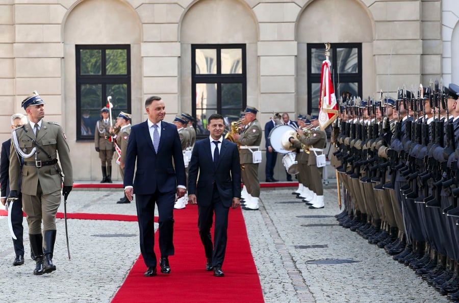 חברים משכבר הימים - נשיא פולין עם נשיא אוקראינה