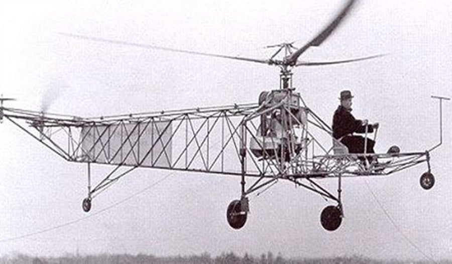 VS-300 - המסוק הראשון בעולם, של המהנדס איגור סיקורסקי. קונטיקט, ארה''ב 1939
