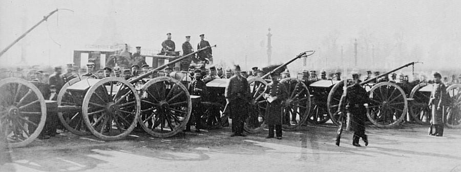 הכוחות הפרוסיים בכיכר הקונקורד שבפריז לאחר שפלשו לעיר
