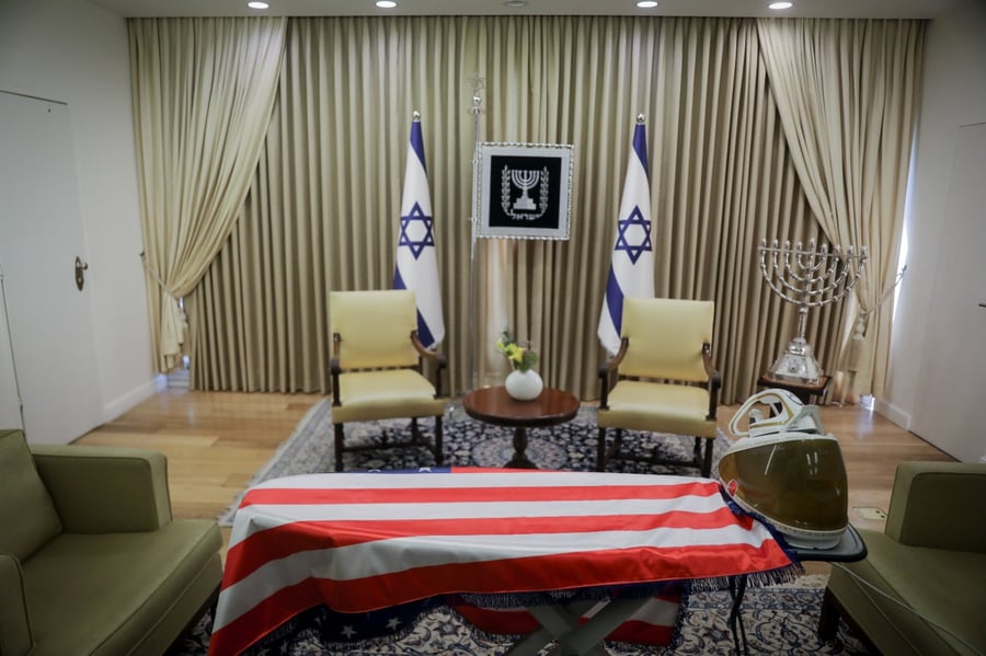 תיעוד: בית הנשיא נערך לביקור הנשיא ביידן