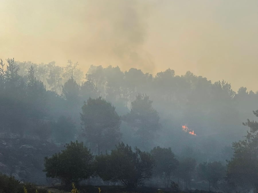 שריפה ליד בית שמש, בתים ומתחם 'איקאה' פונו