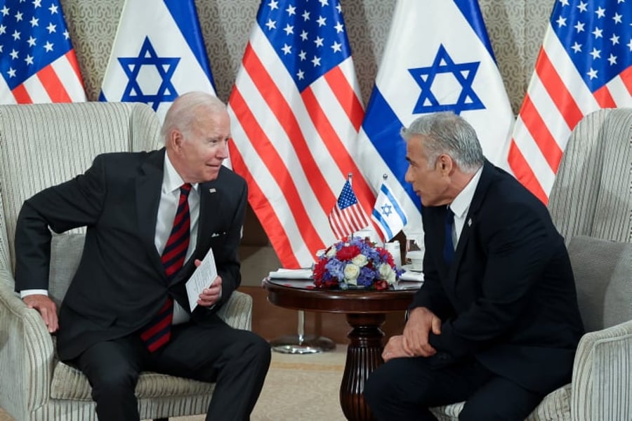 רה"מ לפיד ונשיא ארה"ב ביידן בפגישתם בירושלים