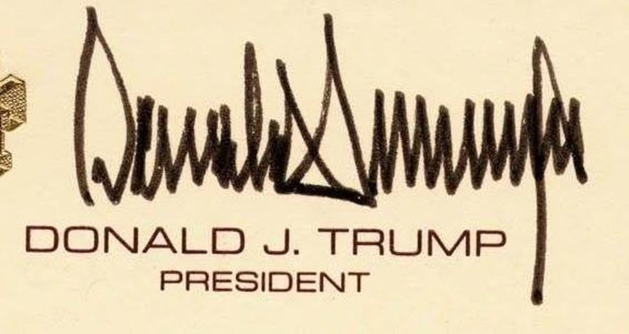 חתימה שדומה לנאצים. חתימתו של טראמפ