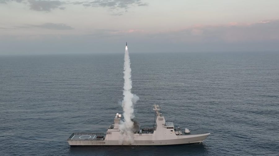 מספינת הטילים: בוצע יירוט מוצלח של מיירט ארוך טווח