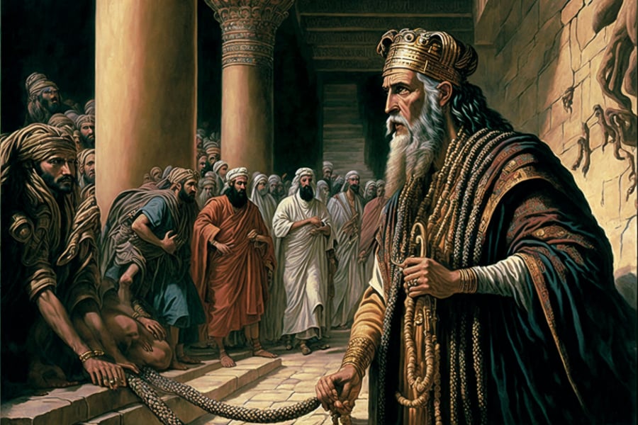 משה רבנו מול פרעה ויועציו