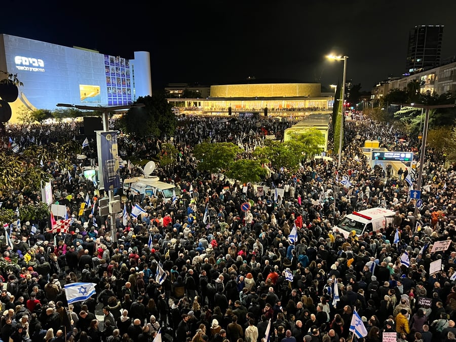 ההפגנה בתל אביב, אמש