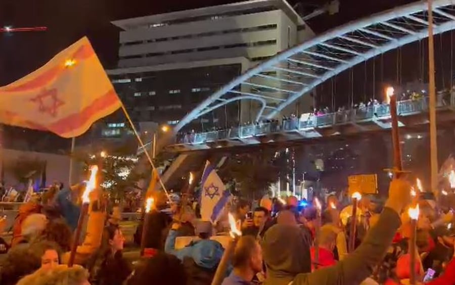 ההפגנה אמש בתל אביב