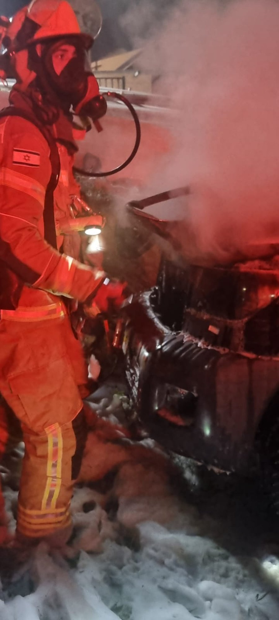 נס בבית שמש: רכב מונע בגז עלה באש | תיעוד