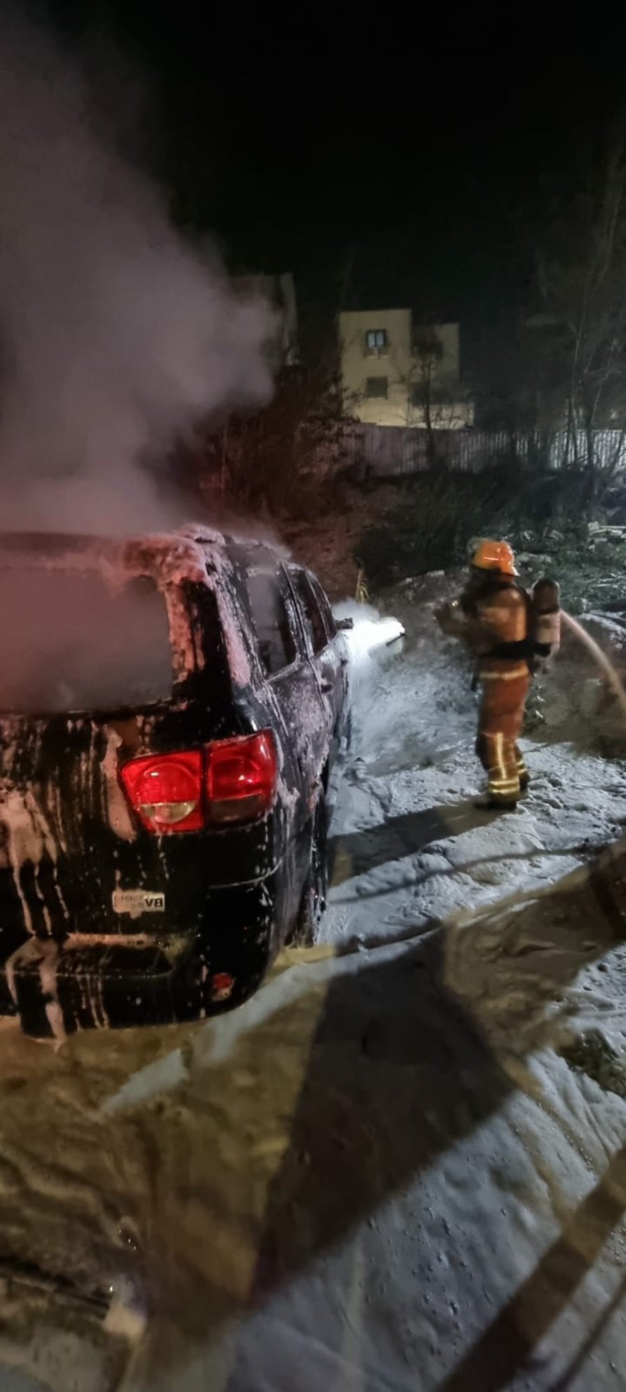 נס בבית שמש: רכב מונע בגז עלה באש | תיעוד