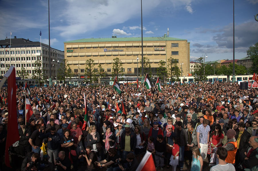 מחאת פלסטינים בשוודיה, ארכיון