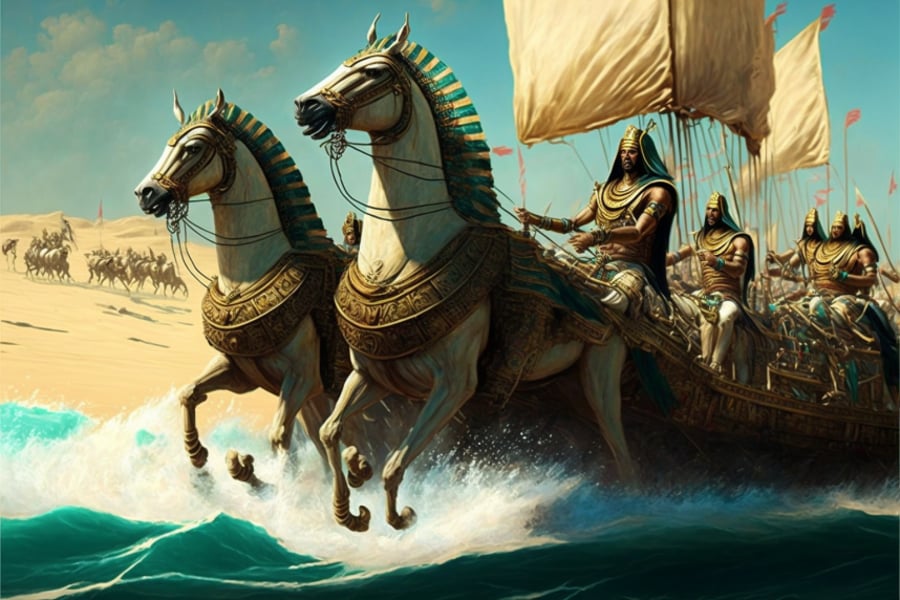 צבא מצרים בכניסתם לים