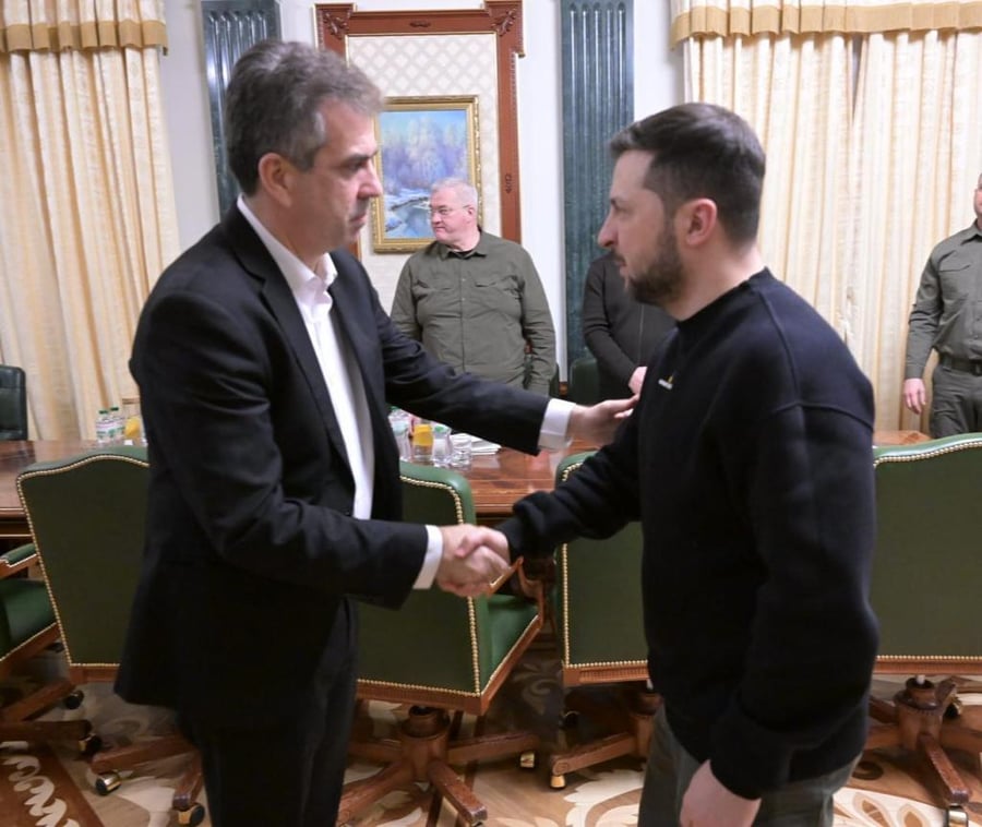 שר החוץ אלי כהן נפגש עם הנשיא זלנסקי בקייב