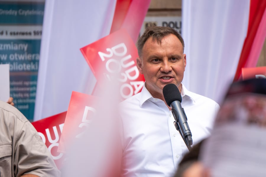 נשיא פולין בקמפיין הבחירות האחרון