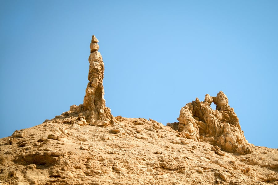 תצורת סלע במדינת ירדן הנקראת "אשת לוט"