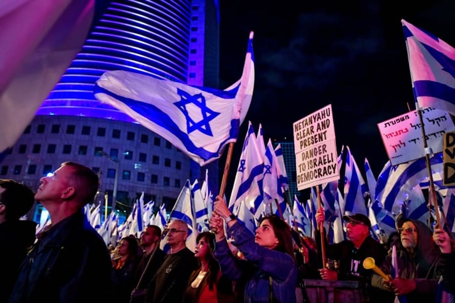 מחאה אמש בתל אביב